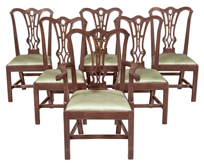 Lot 289 - Set of Six George III Mahogany Dining Chairs...