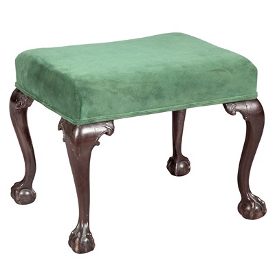 Lot 293 - George II Mahogany Upholstered Stool 18th...