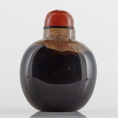 Lot 349 - Chinese Black Crystal Snuff Bottle Qing...