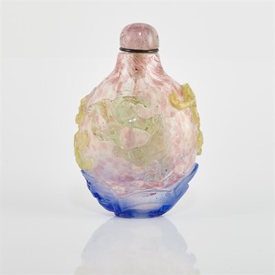 Lot 320 - Chinese Multi-Color Overlay Glass Snuff Bottle...