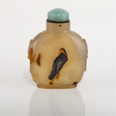 Lot 343 - Chinese Shadow Agate Snuff Bottle Qing Dynasty...