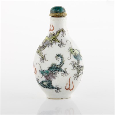 Lot 308 - Chinese Enameled Porcelain Snuff bottle Of...