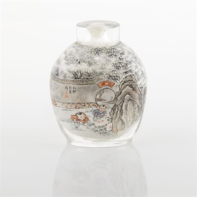 Lot 323 - Chinese Inside Painted Glass Snuff Bottle Of...