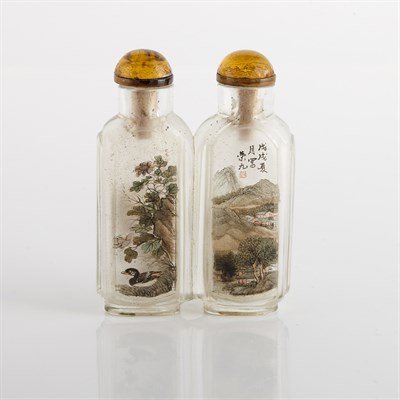 Lot 304 - Chinese Inside Painted Double Snuff Bottle Of...