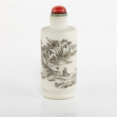 Lot 321 - Chinese Biscuit Porcelain Snuff Bottle Of...
