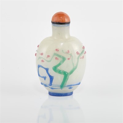 Lot 336 - Chinese Multi-Color Overlay Glass Snuff Bottle...
