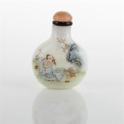 Lot 346 - Chinese Enameled Glass Snuff Bottle The...