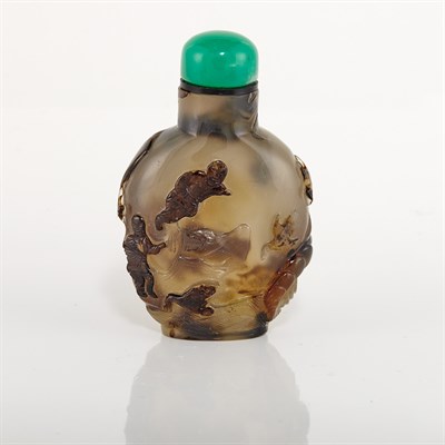 Lot 278 - Chinese Shadow Agate Snuff Bottle Qing Dynasty...