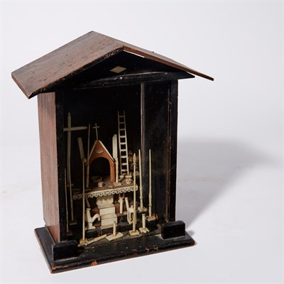 Lot 63 - Folk Art Religious Miniature Reliquary Circa...