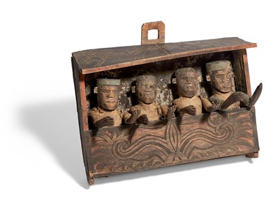 Lot 51 - Folk Art 19th/20th Century Figures in a...