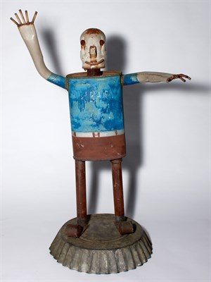 Lot 55 - Folk Art 'Muffler Man' Sculpture Welded found...