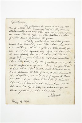Lot 27 - LINCOLN, ABRAHAM Facsimile of Lincoln's...