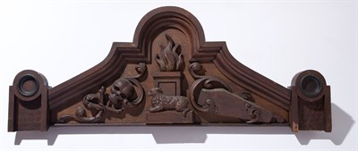 Lot 262 - Odd Fellows Lodge Arch Lunette With skull and...