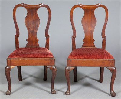 Lot 408 - Pair of George II Mahogany Side Chairs Height...