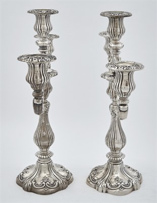 Lot 286 - Pair of Gorham Sterling Silver Three-Light...