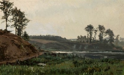 Lot 5 - Karl Pierre Daubigny French, 1846-1886 River...