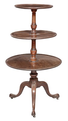 Lot 540 - George III Mahogany Three-Tier Dumb Waiter...