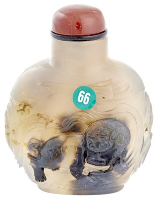 Lot 619 - Chinese Shadow Agate Snuff Bottle The...
