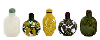 Lot 147 - Group of Five Chinese Snuff Bottles Comprising...