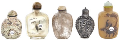 Lot 625 - Five Chinese Snuff Bottles Of various forms...