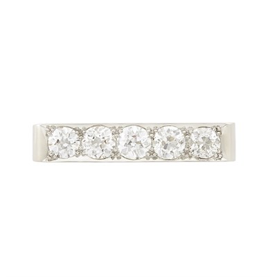 Lot 331 - Platinum, Gold and Diamond Bar Pin