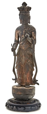 Lot 209 - Japanese Carved Softwood Figure of Kannon Edo...