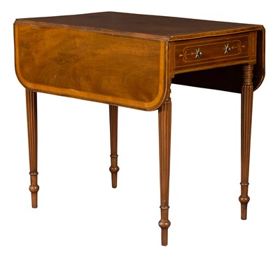 Lot 316 - Regency Inlaid Mahogany Pembroke Table Height...