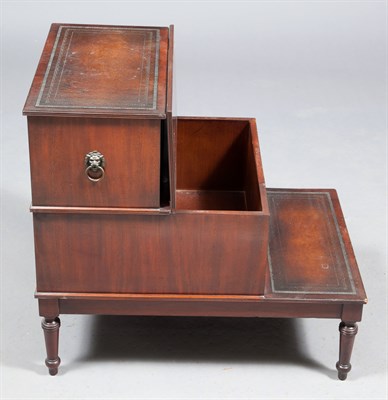 Lot 250 - Regency Style Mahogany and Brown Leather Inset...