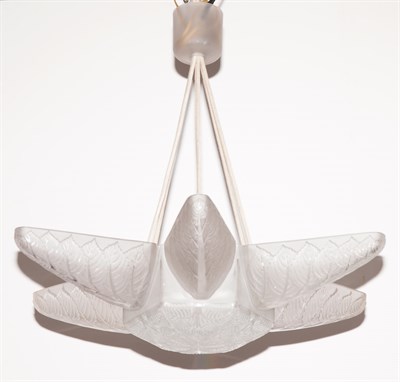 Lot 488 - R. Lalique Molded Frosted Glass Noisetier...