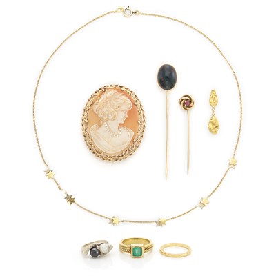 Lot 1410 - Group of Gold Jewelry and Fragments