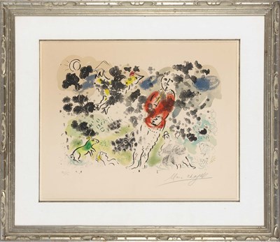 Lot 28 - Marc Chagall LE CLOWN À LA FLÛTE (M. 615)...