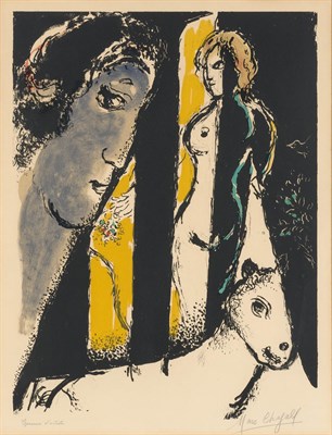 Lot 29 - Marc Chagall LE PROFIL BLEU (M. 647) Color...