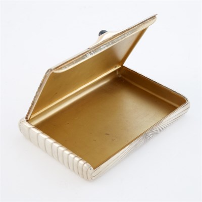 Lot 132 - Russian Silver Cigarette Case Maker's Mark A.K....
