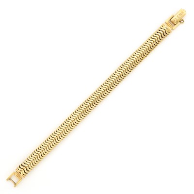 Lot 1471 - Gold Snake Link Bracelet