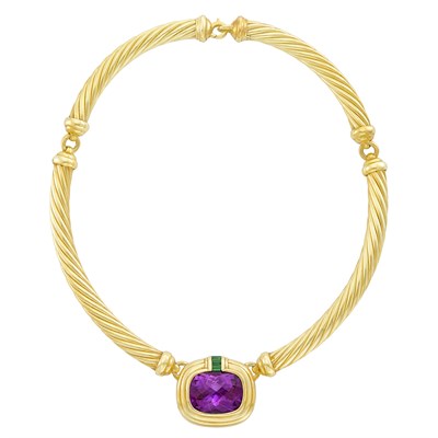Lot 20 - Gold, Amethyst and Tourmaline Necklace, David Yurman