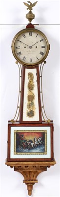 Lot 278 - Mahogany and Eglomisé Brass-Mounted Banjo...