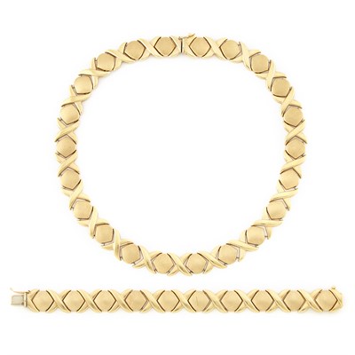 Lot 1450 - Gold Necklace and Bracelet