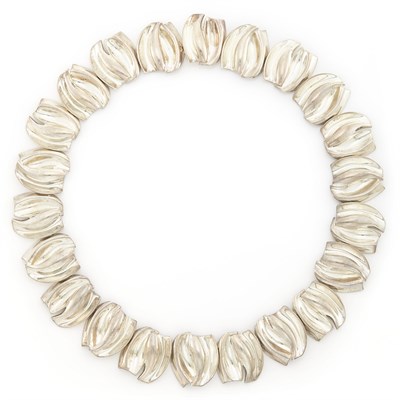 Lot 1624 - Sterling Silver Double Fish Necklace, Tiffany & Co., Frank Gehry