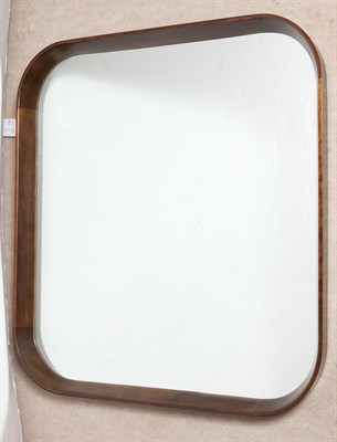 Lot 228 - Stained Wood Mirror Height 33 3/4 inches,...