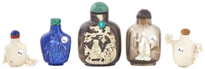 Lot 628 - Five Chinese Snuff Bottles Of various forms...