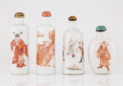 Lot 272 - Group of Four Chinese Porcelain Snuff Bottles...