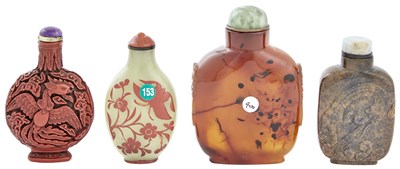 Lot 630 - Four Chinese Snuff Bottles Of various forms...