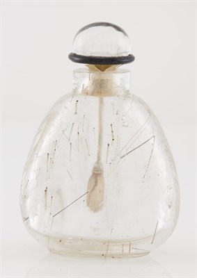 Lot 274 - Chinese Hair Crystal Snuff Bottle Qing Dynasty...