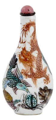 Lot 121 - Chinese Enameled Porcelain Snuff Bottle The...