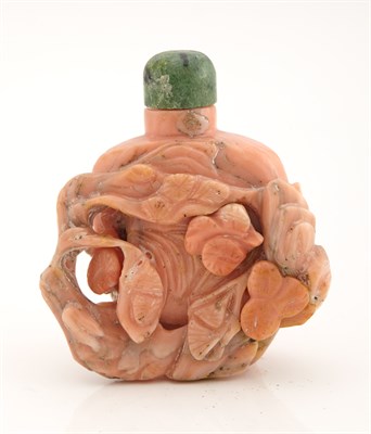 Lot 255 - Chinese Coral Snuff Bottle Qing Dynasty or...