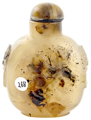 Lot 635 - Chinese Shadow Agate Snuff Bottle The...