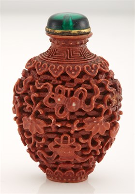 Lot 245 - Chinese Imitation Cinnabar Lacquer Porcelain...