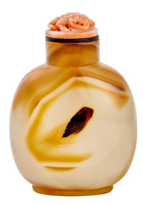 Lot 123 - Chinese Shadow Agate Snuff Bottle Qing Dynasty...