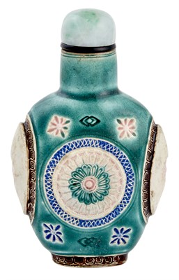 Lot 120 - Chinese Glazed Biscuit Porcelain Snuff Bottle...