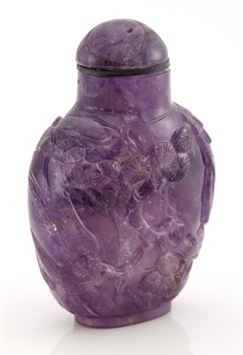 Lot 239 - Chinese Amethyst Snuff Bottle Qing Dynasty The...